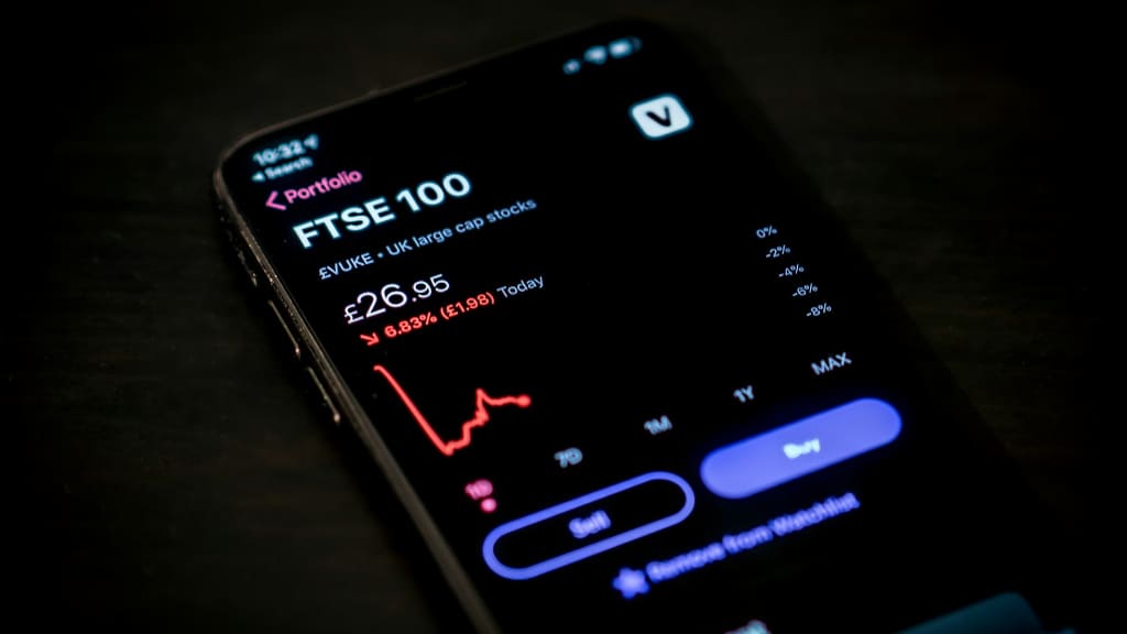 スマホに表示されたFXチャート